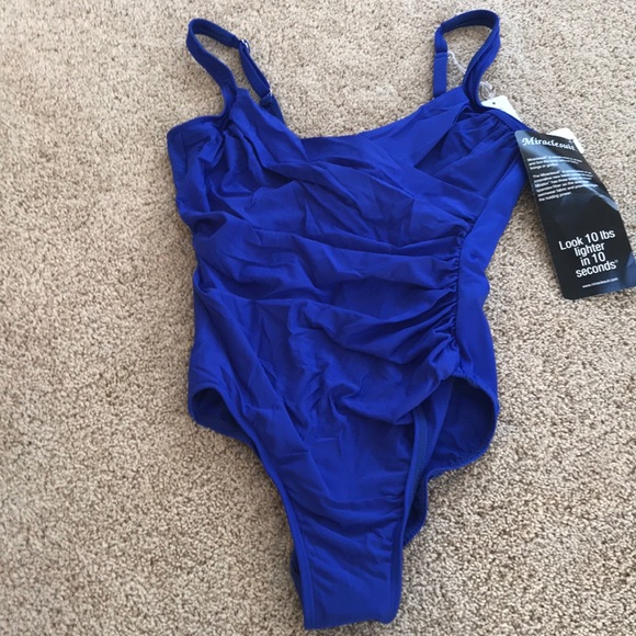 Miraclesuit Other - New! Miracle suit Sz. 14, blue one piece swimsuit